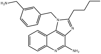 1H-Imidazo[4,5-c]quinolin-4-amine, 1-[[3-(aminomethyl)phenyl]methyl]-2-butyl- Structure