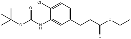 Benzenepropanoic acid, 4-chloro-3-[[(1,1-dimethylethoxy)carbonyl]amino]-, ethyl ester Struktur