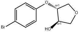 rel-(3R,4R)-4-(4-bromophenoxy)oxolan-3-ol Struktur