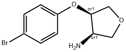 (3R,4R)-rel-4-(4-bromophenoxy)oxolan-3-amine 结构式