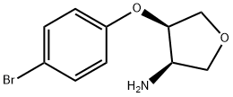 (3R,4R)-4-(4-bromophenoxy)tetrahydrofuran-3-amine Structure