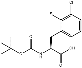 Phenylalanine, 3-chloro-N-[(1,1-dimethylethoxy)carbonyl]-2-fluoro- Struktur