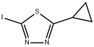 2-环丙基-5-碘-1,3,4-噻二唑, 1260220-03-8, 结构式