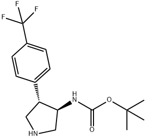 Carbamic acid, N-[(3R,4S)-4-[4-(trifluoromethyl)phenyl]-3-pyrrolidinyl]-, 1,1-dimethylethyl ester|