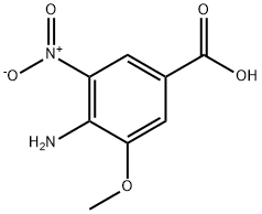 Benzoic acid, 4-amino-3-methoxy-5-nitro- Structure