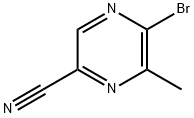 2-Pyrazinecarbonitrile, 5-bromo-6-methyl- 结构式
