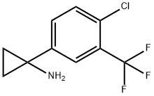 Cyclopropanamine, 1-[4-chloro-3-(trifluoromethyl)phenyl]- Structure