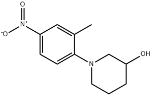 1-(2-Methyl-4-nitrophenyl)piperidin-3-ol 化学構造式