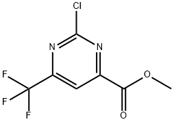 4-Pyrimidinecarboxylic acid, 2-chloro-6-(trifluoromethyl)-, methyl ester Structure