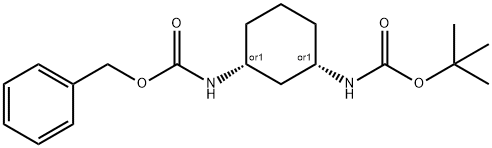 REL-苄基叔丁基((1R,3S)-环己烷-1,3-二基)二氨基甲酸酯, 1261225-44-8, 结构式