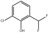 Phenol, 2-chloro-6-(difluoromethyl)- 化学構造式