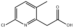 2-(6-chloro-3-methylpyridin-2-yl)acetic acid 化学構造式