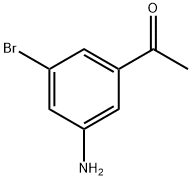 1-(3-Amino-5-bromo-phenyl)-ethanone 化学構造式