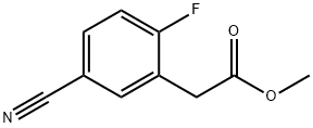 Benzeneacetic acid, 5-cyano-2-fluoro-, methyl ester Struktur