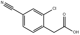 Benzeneacetic acid, 2-chloro-4-cyano- 化学構造式