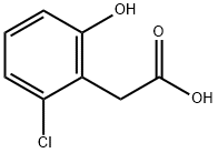 Benzeneacetic acid, 2-chloro-6-hydroxy- Struktur