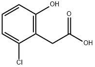 2-(2-氯-6-羟基苯基)乙酸, 1261821-62-8, 结构式