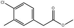 Benzeneacetic acid, 4-chloro-3-methyl-, methyl ester Structure