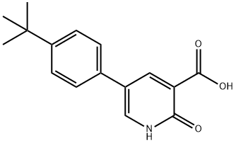 2-Hydroxy-5-(4-t-butylphenyl)nicotinic acid 化学構造式