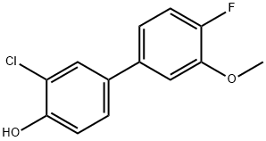 2-Chloro-4-(4-fluoro-3-methoxyphenyl)phenol Structure