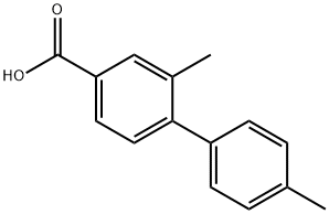 4-(4-Methylphenyl)-3-methylbenzoic acid Struktur