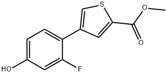 3-Fluoro-4-[5-(methoxycarbonyl)thiophen-3-yl]phenol,1261952-48-0,结构式