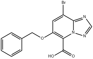 6-(苄氧基)-8-溴-[1,2,4]三唑并[1,5-A]吡啶-5-羧酸,1262133-32-3,结构式