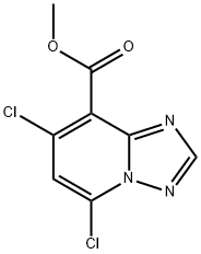 5,7-二氯-1,2,4-三唑并[1,5-A]吡啶-8-甲酸甲酯, 1262133-51-6, 结构式