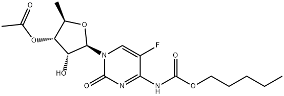 5’-Deoxy-5-fluoro-N-[{pentyloxy)carbonyl]-3’-acetate cytidine Structure