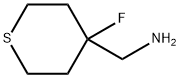 2H-Thiopyran-4-methanamine, 4-fluorotetrahydro- Struktur