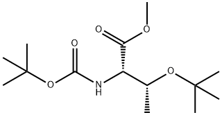 (2S,3R)-3-(叔丁氧基)-2-((叔丁氧基羰基)氨基)丁酸甲酯, 1262482-76-7, 结构式