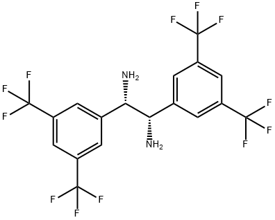 (1S,2S)-1,2-bis(3,5-bis(trifluoromethyl)phenyl)ethane-1,2-diamine 化学構造式
