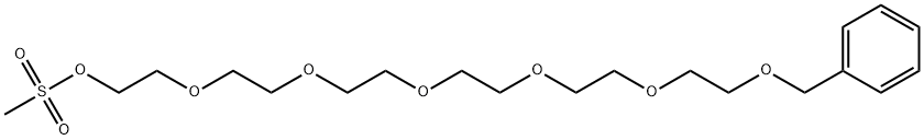 3,6,9,12,15,18-Hexaoxanonadecan-1-ol, 19-phenyl-, 1-methanesulfonate 化学構造式