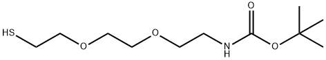 BocNH-PEG2-CH2CH2SH Structure