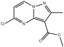Pyrazolo[1,5-a]pyrimidine-3-carboxylic acid, 5-chloro-2-methyl-, methyl ester 结构式