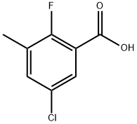 Benzoic acid, 5-chloro-2-fluoro-3-methyl-,1263277-77-5,结构式