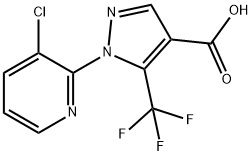 1-(3-氯吡啶-2-基)-5-(三氟甲基)-1H-吡唑-4-羧酸, 1265323-81-6, 结构式