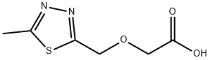 2-((5-甲基-1,3,4-噻二唑-2-基)甲氧基)乙酸,1265895-84-8,结构式