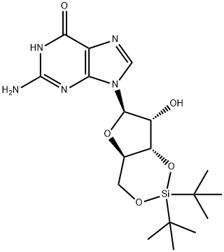 Guanosine, 3',5'-O-[bis(1,1-dimethylethyl)silylene]- Struktur