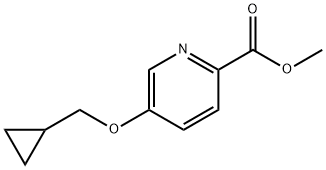 2-Pyridinecarboxylic acid, 5-(cyclopropylmethoxy)-, methyl ester Structure