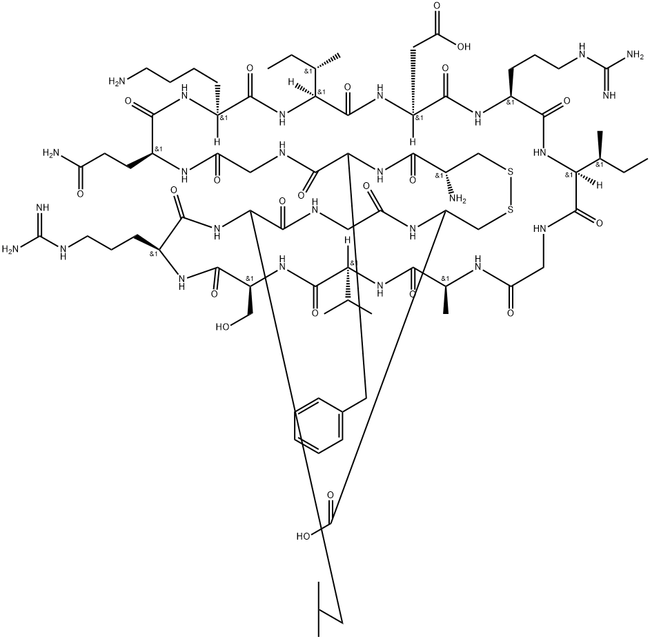 iso-atrial natriuretic peptide (23-39), 126889-20-1, 结构式