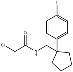 2-chloro-N-{[1-(4-fluorophenyl)cyclopentyl]methyl}acetamide 化学構造式