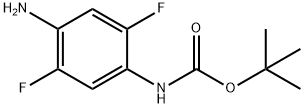 Carbamic acid, N-(4-amino-2,5-difluorophenyl)-, 1,1-dimethylethyl ester Structure