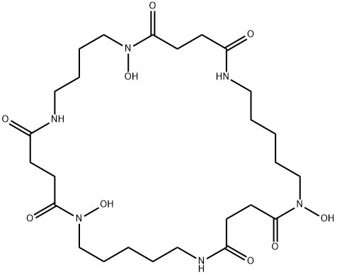 1,6,11,16,22,27-Hexaazacyclodotriacontane-2,5,12,15,23,26-hexone, 1,11,22-trihydroxy-|1,6,11,16,22,27-Hexaazacyclodotriacontane-2,5,12,15,23,26-hexone, 1,11,22-trihydroxy-