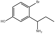 3-(1-aminopropyl)-4-bromophenol Struktur