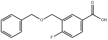 Benzoic acid, 4-fluoro-3-[(phenylmethoxy)methyl]- Structure