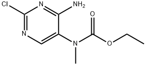 Carbamic acid, N-(4-amino-2-chloro-5-pyrimidinyl)-N-methyl-, ethyl ester 化学構造式