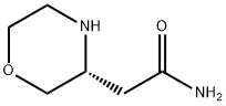 3-Morpholineacetamide, (3R)- Structure