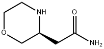 3-Morpholineacetamide, (3S)- Structure