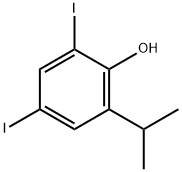 Phenol, 2,4-diiodo-6-(1-methylethyl)- 化学構造式